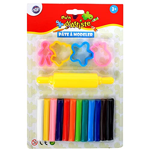MAIN D'ARTISTE - Pack mit 12 Modelliermasse-Stiften - Kreativspiel - 030752A - Bunt - Kinderspielzeug - Modellieren - Kreativität - Bastelaktivitäten - Zubehör - Ab 2 Jahren MAIN D'ARTISTE - Pack mit 12 Modelliermasse-Stiften - Kreativspiel - 030752A - Bunt - Kinderspielzeug - Modellieren - Kreativität - Bastelaktivitäten - Zubehör - Ab 2 Jahren von MAIN D'ARTISTE