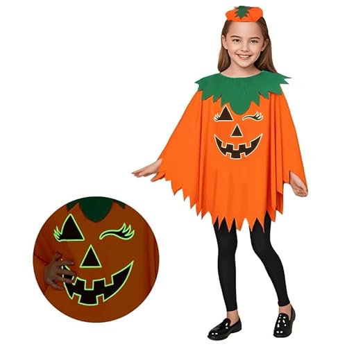 Halloween Kürbis Kostüm für Frauen, Kürbis Outfit mit Hut Behandlung oder Trick Tasche gestreifte Strümpfe Handschuhe Lustige Cosplay Outfit Orange Kostüme für Erwachsene Kinder Halloween Party Halloween Kürbis Kostüm für Frauen, Kürbis Outfit mit Hut Behandlung oder Trick Tasche gestreifte Strümpfe Handschuhe Lustige Cosplay Outfit Orange Kostüme für Erwachsene Kinder Halloween Party von MAINOSHY