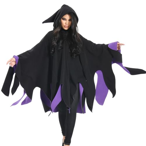 MAISUIZI Violette Hexenkostüme für Damen, Erwachsenenkostüme, Halloween-Kostüm, Hexen-Kostüm für Erwachsene von MAISUIZI