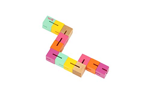 MAJIGG Twisting Blocks, traditionelles Fidget Spielzeug aus Holz von MAJIGG