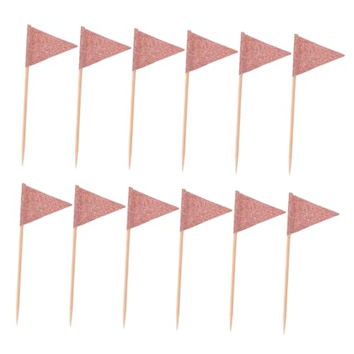 MAJORMENCH 12 Stück Zahnstocher mit Dreiecksfähnchen Rosegold Glitzer Dekorative Kuchen und Dessert Picks Vielseitig für Geburtstage Hochzeiten Party Snacks und Obst Deko MAJORMENCH 12 Stück Zahnstocher mit Dreiecksfähnchen Rosegold Glitzer Dekorative Kuchen und Dessert Picks Vielseitig für Geburtstage Hochzeiten Party Snacks und Obst Deko von MAJORMENCH