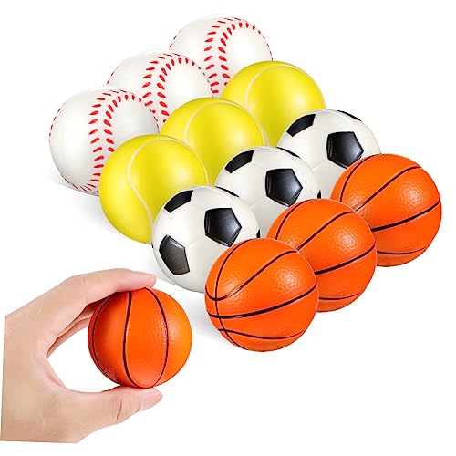 MAJORMENCH 12stücke Kleine Stressbälle Zum Quetschen Sport-stressbälle in Basketball Und Tennisballform Flexibel Und Langlebig Partygeschenke Für Junge Mädchen Und Erwachsene MAJORMENCH 12stücke Kleine Stressbälle Zum Quetschen Sport-stressbälle in Basketball Und Tennisballform Flexibel Und Langlebig Partygeschenke Für Junge Mädchen Und Erwachsene von MAJORMENCH
