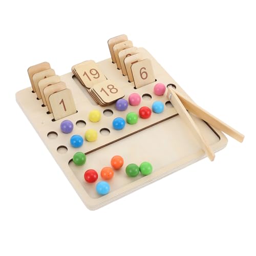 MAJORMENCH 1Satz Holzspielzeug Lernspiel für Farben Pädagogisches zur Mathematischer Fähigkeiten Langlebiges Holzmaterial für Kleine von MAJORMENCH