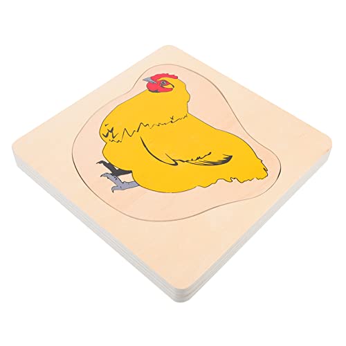 MAJORMENCH 1Satz Multi Layer Holz Puzzle für Pädagogisches mit Bunten Tiermotiven Lernspiel für Kreative Entwicklung und Verbesserung der Koordination Jahre Alte von MAJORMENCH