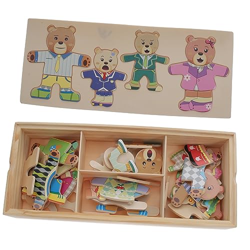 MAJORMENCH 1Satz Tierwechselkleidung Holzpuzzle für Pädagogisches mit Tiermotiven Kreatives Hölzernes Puzzlespielzeug Fantasie und Hand Auge Koordination Bärenfamilie MAJORMENCH 1Satz Tierwechselkleidung Holzpuzzle für Pädagogisches mit Tiermotiven Kreatives Hölzernes Puzzlespielzeug Fantasie und Hand Auge Koordination Bärenfamilie von MAJORMENCH