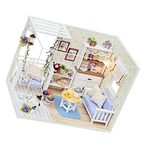 MAJORMENCH 1Stück DIY Miniaturhaus Kreatives BAU Modell für Fördert Fantasievolles für Altersgruppen Langlebig und Sicher für Kleine Hände von MAJORMENCH