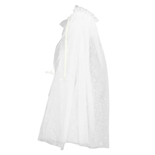 MAJORMENCH 1Stück Weißes Cape für Mädchen Dekorative Umhang Kostüm für Masquerade Party Cosplay für Kinderaufführungen und Karneval von MAJORMENCH