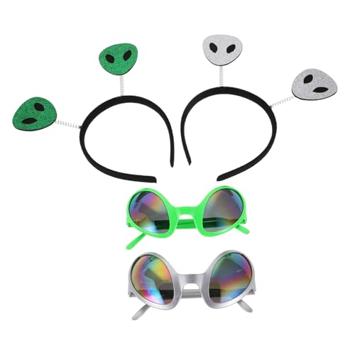 MAJORMENCH 2 Sätze Glitzer Antennen Haarreif und Brille Kostüm Zubehör Set für Weltraum Themenparty Halloween Cosplay Komplett Set für Originelle Verkleidung und Fotobox Requisiten MAJORMENCH 2 Sätze Glitzer Antennen Haarreif und Brille Kostüm Zubehör Set für Weltraum Themenparty Halloween Cosplay Komplett Set für Originelle Verkleidung und Fotobox Requisiten von MAJORMENCH
