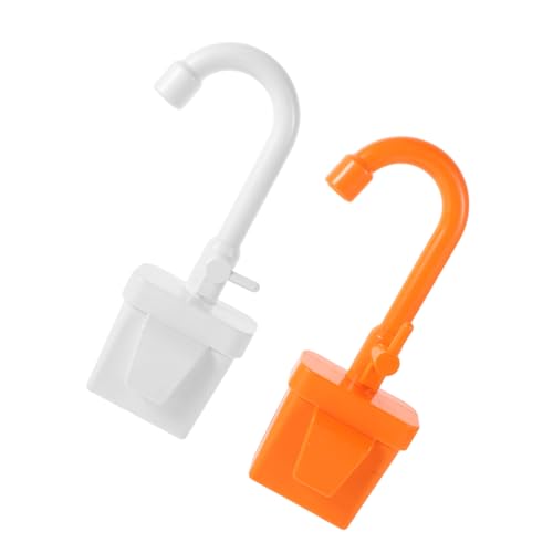 MAJORMENCH 2 Stück Elektrischer Spielküchen Wasserhahn Abnehmbar mit Dynamischem Wasserkreislauf Fördert Motorik und Kreatives Rollenspiel für Jungen und Mädchen Sicher Orange weiß von MAJORMENCH