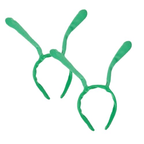 MAJORMENCH 2 Stück Haarschmuck Halloween Bienenkostüm Zubehör Für Frauen Antennen Stirnband Antennen Haarband Plüsch Grün von MAJORMENCH