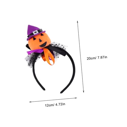 MAJORMENCH 2 Stück Halloween Haarreif Kürbis und Spinnen Netz Dekorativer Hexenhut Haarschmuck für Erwachsene und Lustige Halloween Kopfbedeckung Party Accessoire von MAJORMENCH