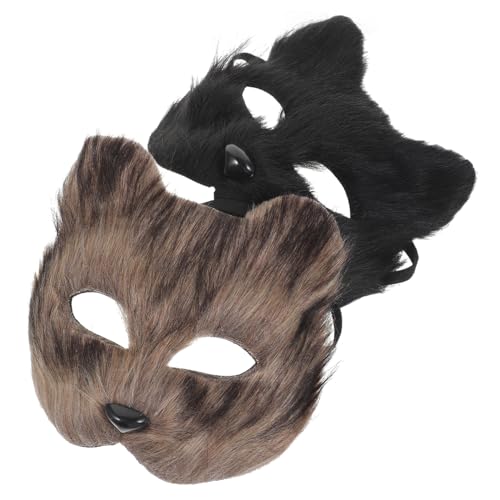 MAJORMENCH 2 Stück Plüsch Fuchs Maske Teilig Halbgesichts Cosplay Maske mit Elastischem Band für Halloween Maskenball Kostüm Party Erwachsene und Zubehör MAJORMENCH 2 Stück Plüsch Fuchs Maske Teilig Halbgesichts Cosplay Maske mit Elastischem Band für Halloween Maskenball Kostüm Party Erwachsene und Zubehör von MAJORMENCH
