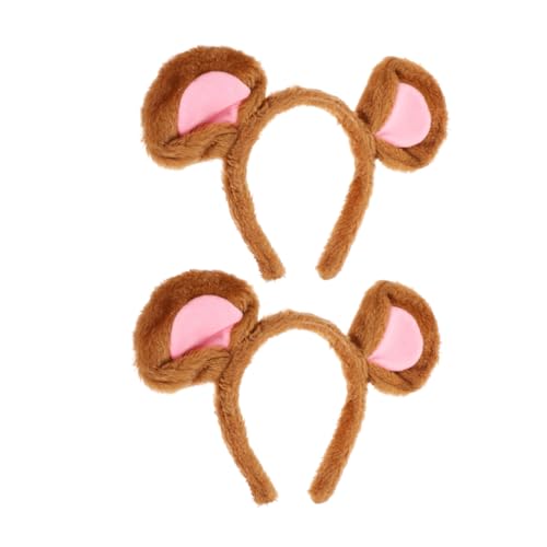 MAJORMENCH 2 Stück Plüsch Mausohren Haarreif Weicher Leichter Kopfschmuck für Damen für Halloween Cosplay Kostüm Party und Bühnenauftritte von MAJORMENCH