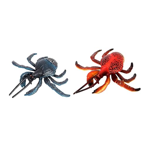 MAJORMENCH 2 Stück Teiliges Krabbenmodell aus Kunststoff Realistische Meeresbewohner Figuren Kognitive Lernspielzeuge für Detailgetreue Krabbenform Pädagogisch für Umweltbewusstsein von MAJORMENCH