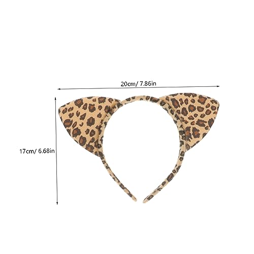 MAJORMENCH 3 Sätze Teiliges Cat Ears Haarreif Set Leopardenohren Stirnband Katzenschwanz und Schleife Dehnbares Cosplay Kostüm Zubehör für Fasching Karneval Party Einheitsgröße Weicher von MAJORMENCH