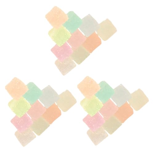 MAJORMENCH 30Stücke Leuchtende Würfelzuckeranhänger DIY Handyhüllen Charms Gemischten Farben Kreative Tischbonbons Modell für Dekoration für Einzigartige Accessoires von MAJORMENCH