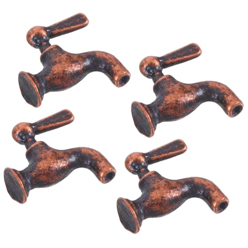 MAJORMENCH 4 Stück Puppenhaus-Miniatur-Wasserhahn: Mini-metallhahn Im Maßstab 1:12, Realistisches Wasserhahnmodell Für Puppenhausmöbel, Zubehör, Ersatzteile, Dunkelbraun MAJORMENCH 4 Stück Puppenhaus-Miniatur-Wasserhahn: Mini-metallhahn Im Maßstab 1:12, Realistisches Wasserhahnmodell Für Puppenhausmöbel, Zubehör, Ersatzteile, Dunkelbraun von MAJORMENCH