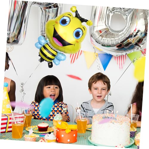 MAJORMENCH 4 Stück Teiliges Bienen Folienballon aus Aluminiumfolie Langlebig und Luftdicht für Shower Kindergeburtstag Partydeko Wiederverwendbar und Auffällig für Festliche Anlässe von MAJORMENCH