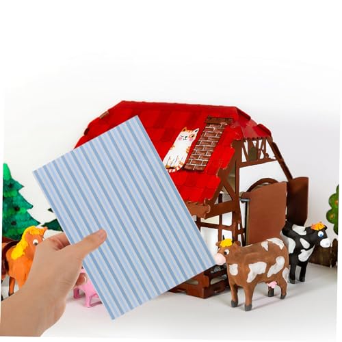MAJORMENCH 5 Blätter Miniatur Puppenhaus Tapete Selbstklebend Wandpapier Zubehör für Wohnzimmer Schlafzimmer Kinderzimmer DIY Dekoration Einfach Zuschneidbar und Langlebig von MAJORMENCH