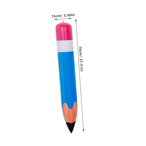 MAJORMENCH 6 Stück Teiliges Aufblasbare Jumbo Bleistift Deko aus PVC in Gelb Blau Grün Rot Lebendige Schulanfangs Dekoration für Klassenraum Fotorequisite und für Schüler von MAJORMENCH