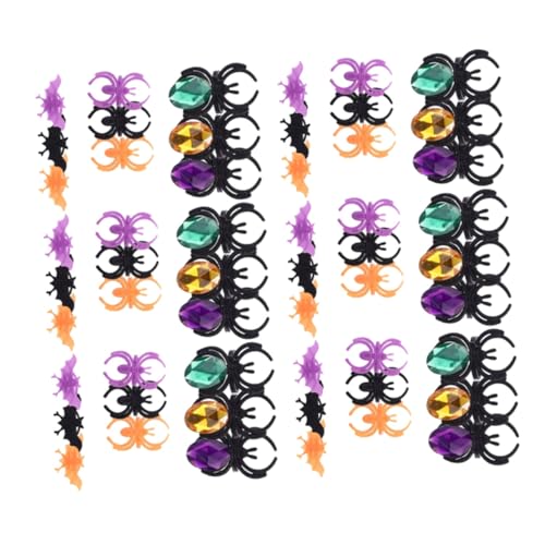 MAJORMENCH 60 Stücke Finger Für Requisiten Ring Halloween Bunte Party Kunststoff Lustige Mädchen Dekoration Fledermaus Spinne Gemustert MAJORMENCH 60 Stücke Finger Für Requisiten Ring Halloween Bunte Party Kunststoff Lustige Mädchen Dekoration Fledermaus Spinne Gemustert von MAJORMENCH