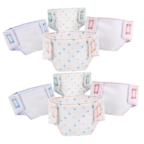 MAJORMENCH 8 Stück Teiliges Puppenkleidungsset mit Puppenunterwäsche und Windeln Liebevoll Handgefertigt Passend für Amerikanische Mädchenpuppen Praktisches Zubehör für Puppenliebhaber von MAJORMENCH
