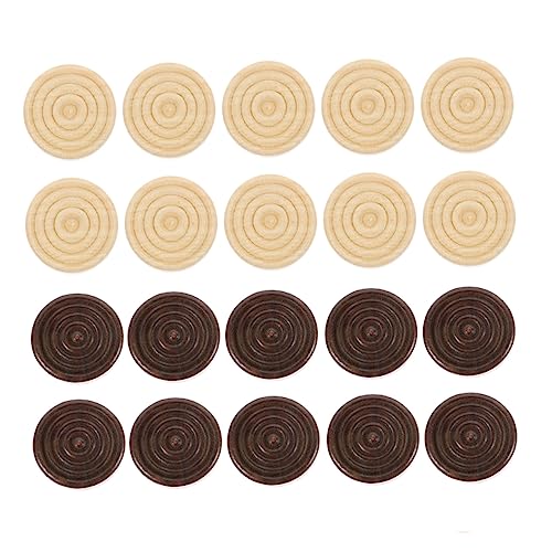 MAJORMENCH 96Stücke Holz Schachfiguren Runde Spielsteine Holzfarbe und Langlebige Schachfiguren für Familienspiele für Erwachsene MAJORMENCH 96Stücke Holz Schachfiguren Runde Spielsteine Holzfarbe und Langlebige Schachfiguren für Familienspiele für Erwachsene von MAJORMENCH