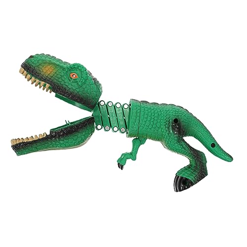 MAJORMENCH Cartoon Greifzange mit Federmechanismus Tierförmiger Beißender Finger Spielspaß für Lustiges Mechanisches Klammertier Grüner Dinosaurier von MAJORMENCH