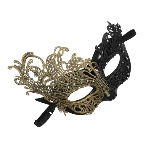 MAJORMENCH Damen Halbgesichts-maske aus Spitze mit Elastischem Band Verstellbar für Halloween Maskenball Karneval und Kostümparty Stilvolles Partyzubehör für Damen von MAJORMENCH