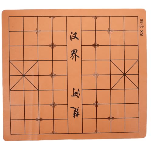 MAJORMENCH Doppelseitiges Faltbares Schachbrett aus PU Leder Verschleißfestes Tragbares Chinesisches Spielbrett für Xiangqi und Go Spielbrett für Studenten und Erwachsene von MAJORMENCH
