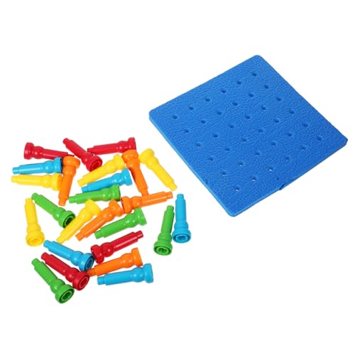 MAJORMENCH Frühförderung Peg Board Teiliges Steckspiel für Kleinkinder zur Feinmotorik Hand Auge Koordination Montessori Lernspielzeug aus Robustem Kunststoff von MAJORMENCH