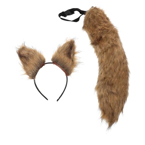 MAJORMENCH Fuchsohren Haarreif mit Flauschigem Kunstfell Weicher Kopfband Komfort und Formbeständig Cosplay Halloween Party Kostüm Zubehör für Damen und Karneval von MAJORMENCH