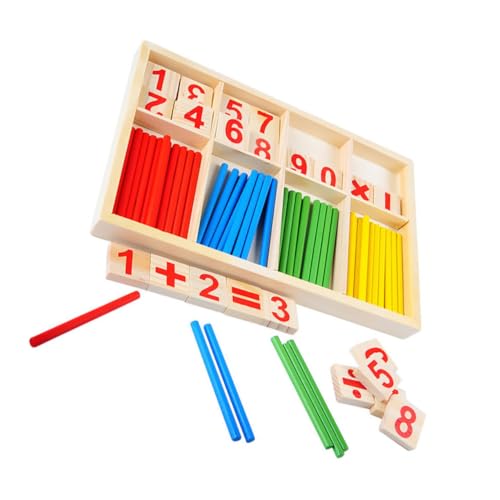 MAJORMENCH Holz Mathe Zählstäbe Langlebig Sicher Umweltfreundlich Pädagogisches Lernspielzeug Mathematik Kreativität und Problemlösung für Kleinkinder und Kindergartenkinder von MAJORMENCH