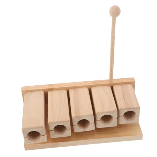 MAJORMENCH Holz Percussion Block Töne Musik-Instrument mit Schlägel für Montessori Orff Unterricht Yoga Meditation Vorschule von MAJORMENCH