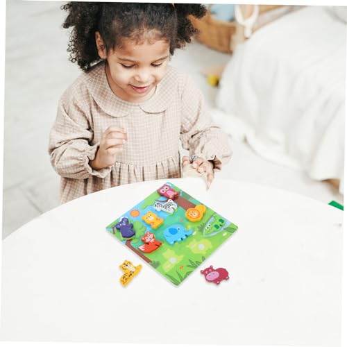 MAJORMENCH Holz Puzzlespielzeug für Kleinkinder Lernspielzeug aus Sicherem Holz Fördert Feinmotorik Kognitive Entwicklung und Hand Auge Koordination Pädagogisches Montessori für Vorschule von MAJORMENCH