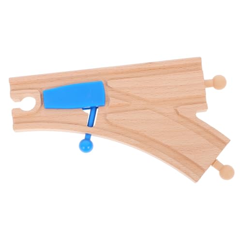 MAJORMENCH Holzspielzeug Gleise Blauer Weichenblock für Fördert Kreativität Geschicklichkeit und Motorische Fähigkeiten Kinderspielzeug für Kleine Bahnfans von MAJORMENCH