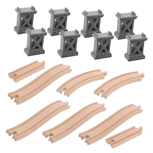 MAJORMENCH Kleine Bahnstrecke Set Hölzerner Zug Bahnbrückenpiergleis Brückenpfeiler Aus Kunststoff Zubehör Für Die Eisenbahnszene Eisenbahngleis Zug Zubehör Gleisbrücke Plastik MAJORMENCH Kleine Bahnstrecke Set Hölzerner Zug Bahnbrückenpiergleis Brückenpfeiler Aus Kunststoff Zubehör Für Die Eisenbahnszene Eisenbahngleis Zug Zubehör Gleisbrücke Plastik von MAJORMENCH