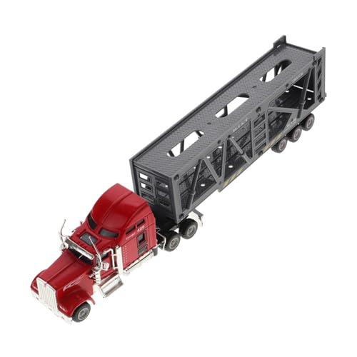 MAJORMENCH LKW Modell Vintage Amerikanischer Autotransporter Miniatur LKW Figurine Sammler Dekoration für Wohnraum Schlafzimmer Büro von MAJORMENCH