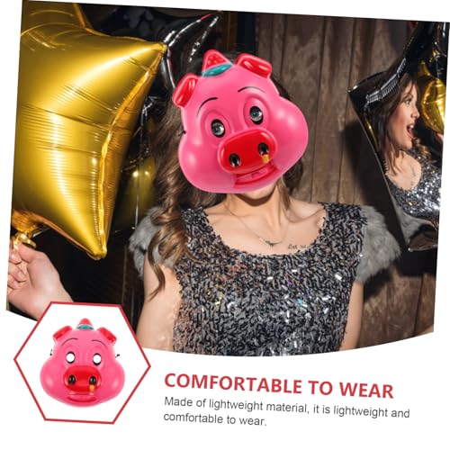 MAJORMENCH Lustige Schweinemaske aus Langlebigem Kunststoff Realistische Tier Gesichtsmaske für Halloween Kostüm Karneval und Kinderpartys Wiederverwendbar und Gestaltet von MAJORMENCH