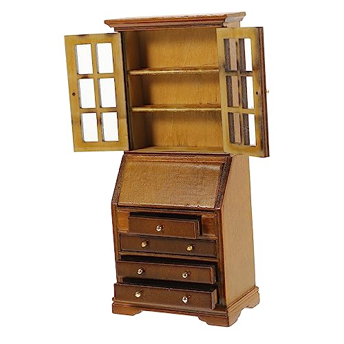 MAJORMENCH Maßstab Holzschrank Puppenhaus Möbel Wohnzimmer Schlafzimmer Dekoration Kompakt Langlebig Geschenkidee von MAJORMENCH