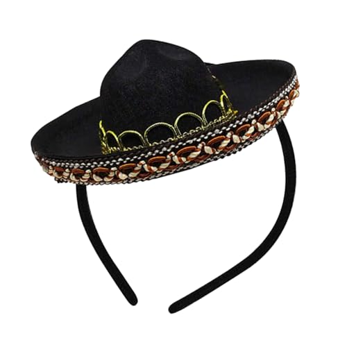 MAJORMENCH Mini Mexikanischer Sombrero Haarreif Leichtes Partyaccessoire Karneval Kopfschmuck Stilvoll für Geburtstagsfeiern und Fotorequisiten MAJORMENCH Mini Mexikanischer Sombrero Haarreif Leichtes Partyaccessoire Karneval Kopfschmuck Stilvoll für Geburtstagsfeiern und Fotorequisiten von MAJORMENCH