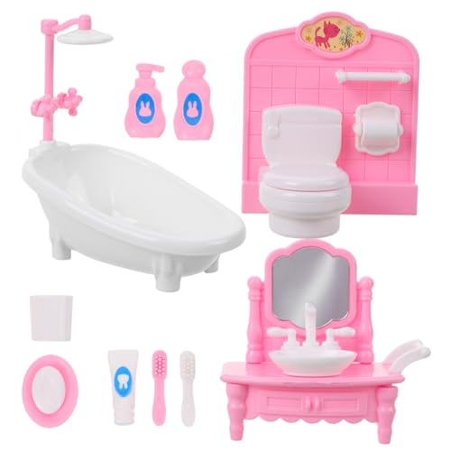 MAJORMENCH Miniatur Badezimmer Zubehör aus Kompakt Leicht Stilvoll Puppenhaus Möbel für Deko und Spiel Umfassendes Mini Duschraum Modell Fördert Kreativität und Praktisches MAJORMENCH Miniatur Badezimmer Zubehör aus Kompakt Leicht Stilvoll Puppenhaus Möbel für Deko und Spiel Umfassendes Mini Duschraum Modell Fördert Kreativität und Praktisches von MAJORMENCH