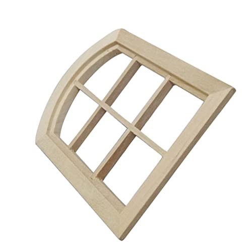 MAJORMENCH Miniatur Fenstermodell aus Holz Geteiltes Bogenförmiges Design Mini Möbel Dekoration Sicheres Puppenhaus Zubehör für DIY Mini Haus MAJORMENCH Miniatur Fenstermodell aus Holz Geteiltes Bogenförmiges Design Mini Möbel Dekoration Sicheres Puppenhaus Zubehör für DIY Mini Haus von MAJORMENCH