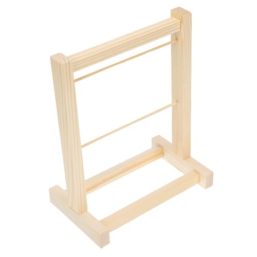 MAJORMENCH Miniatur Holz Kleiderständer Puppenkleiderständer Doppelstock Puppenzubehör für Kinderzimmer Dekoration und Aufbewahrung von MAJORMENCH