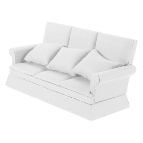 MAJORMENCH Miniatur Puppenhaus Sofa mit Kissen Dekoratives Kleines Wohnzimmermöbel Robustes Detailreiches Modell für und Kreative Spielzwecke MAJORMENCH Miniatur Puppenhaus Sofa mit Kissen Dekoratives Kleines Wohnzimmermöbel Robustes Detailreiches Modell für und Kreative Spielzwecke von MAJORMENCH
