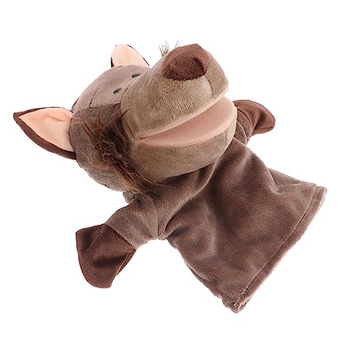 MAJORMENCH Plüsch Wolf Handpuppe Interaktives Tierhandspielzeug für Geschichtenerzählen und Rollenspiele Geeignet für Kindergarten und Puppentheater von MAJORMENCH