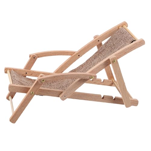 MAJORMENCH Puppenhaus Miniatur Strand Liegestuhl Mini Deck Chair Modell Mikrolandschaft Dekoration Zubehör für Doll House Deko Accessoire in Hellbraun MAJORMENCH Puppenhaus Miniatur Strand Liegestuhl Mini Deck Chair Modell Mikrolandschaft Dekoration Zubehör für Doll House Deko Accessoire in Hellbraun von MAJORMENCH