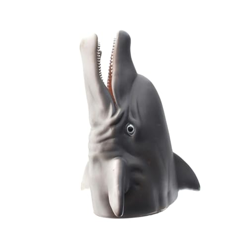 MAJORMENCH Realistische Delfin Handpuppe für Rollenspiel Kreativitätsfördernd Weiches Tierhandspielzeug für Jungen Mädchen von MAJORMENCH