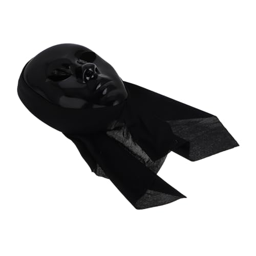 MAJORMENCH Schwarze Vollgesichtsmaske Halloween Karneval Kunststoffmaske für Erwachsene Unisex Flexibel Passend Komfortabel für Street Dance Bühnenauftritte und Kostüm Events MAJORMENCH Schwarze Vollgesichtsmaske Halloween Karneval Kunststoffmaske für Erwachsene Unisex Flexibel Passend Komfortabel für Street Dance Bühnenauftritte und Kostüm Events von MAJORMENCH