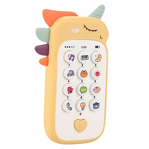 MAJORMENCH Spielzeugtelefon mit Musik Simulierter Phone Sound Kinderfreundlich Angenehm zu Halten Frühe von Hörvermögen und Sprachentwicklung ohne Batterien Gelb MAJORMENCH Spielzeugtelefon mit Musik Simulierter Phone Sound Kinderfreundlich Angenehm zu Halten Frühe von Hörvermögen und Sprachentwicklung ohne Batterien Gelb von MAJORMENCH